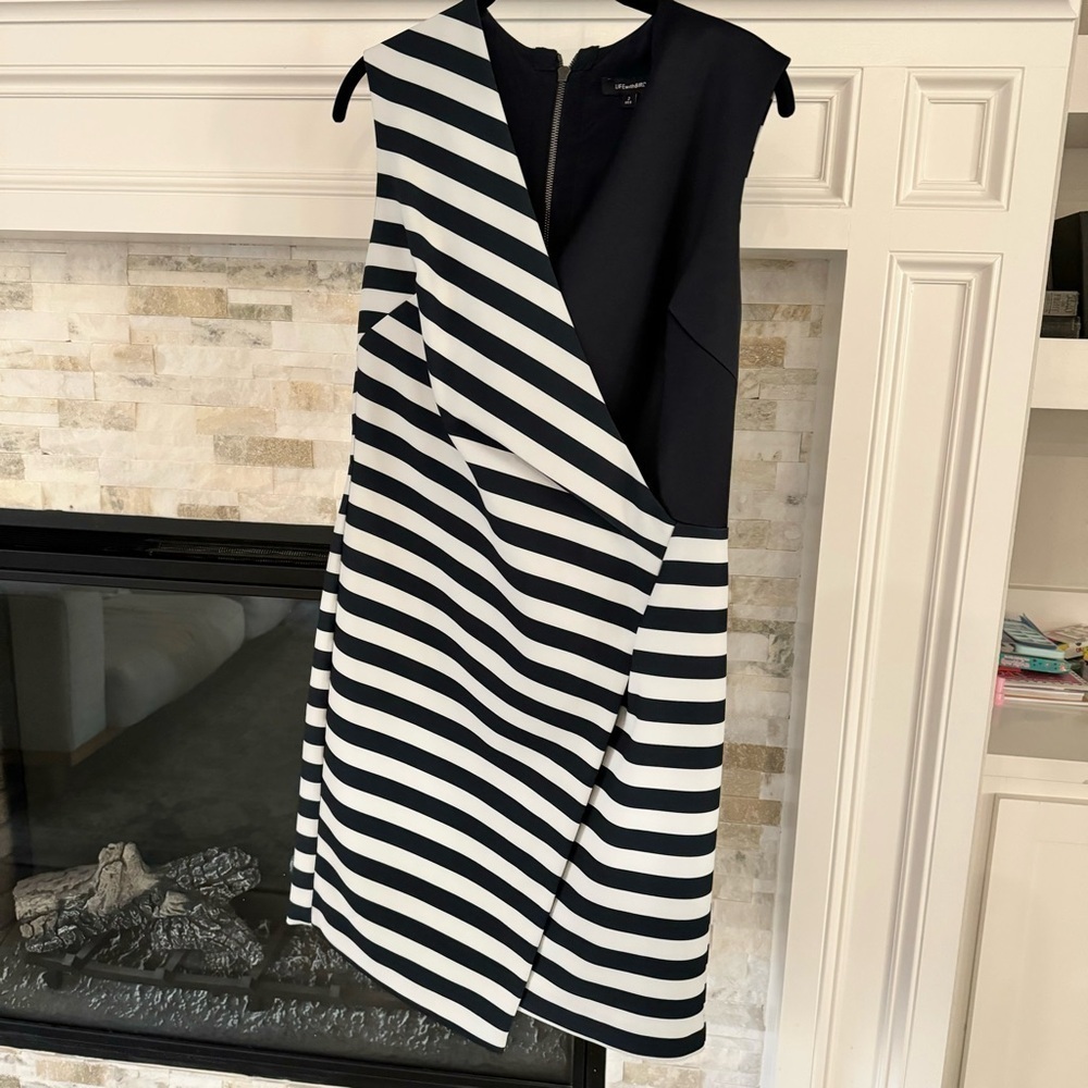 LIFEwithBIRD Striped Sleeveless Dress Navy White Size 6 Designer